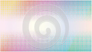 Rainbow Halftone Background Design Template,Modern Pop Art, Colorful Abstract Dots Pattern Illustration, Vintage Texture Element