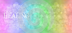 Rainbow Healing Circle bokeh Website header