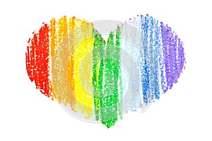 Rainbow heart  -  Gay pride colors