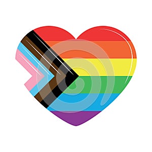 rainbow heart progess lgbt photo