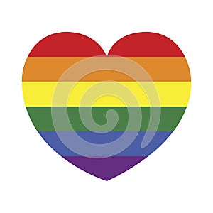 Rainbow heart vector illustration