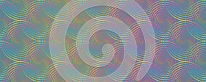 Rainbow holographic circles optical illusion seamless pattern