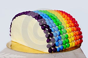 Rainbow homemade cake