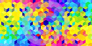 Rainbow Honeycomb Pattern Background Design
