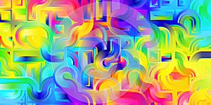 Rainbow Honeycomb Pattern Background Design