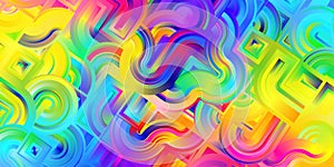 Rainbow Honeycomb Pattern Background Design