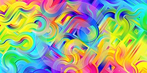 Rainbow Honeycomb Pattern Background Design