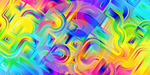 Rainbow Honeycomb Pattern Background Design