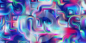 Rainbow Honeycomb Pattern Background Design