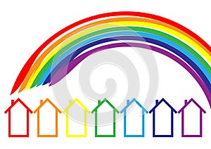 Rainbow houses photo
