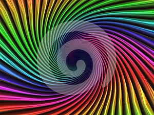 Rainbow Hyperbolic Spiral - Iridescent Abstract Spiral Dynamics Texture