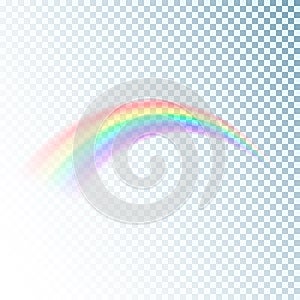 Rainbow icon. Colorful light and bright design element for decorative. Abstract rainbow image. Vector illustration isolated on tra