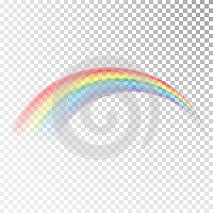 Rainbow icon. Colorful light and bright design element for decorative. Abstract rainbow image. Vector illustration isolated on tra