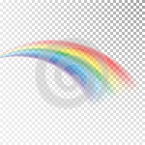 Rainbow icon. Colorful light and bright design element for decorative. Abstract rainbow image. Vector illustration isolated on tra
