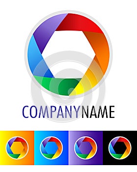 Rainbow icon and logo design