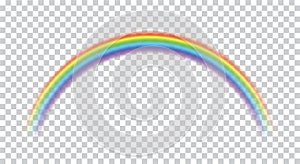 Rainbow icon realistic. Perfect icon isolated on transparent background - stock vector