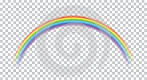 Rainbow icon realistic. Perfect icon isolated on transparent background - stock vector