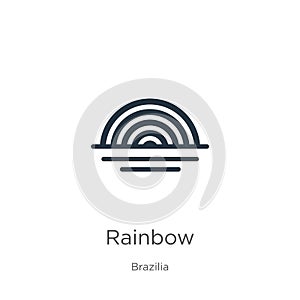 Rainbow icon vector. Trendy flat rainbow icon from brazilia collection isolated on white background. Vector illustration can be photo
