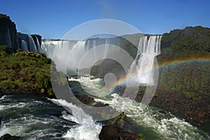 Rainbow at the Iguazu Falls photo