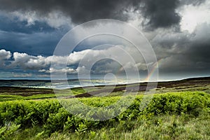 A rainbow on Ilkley moor. Yorkshire