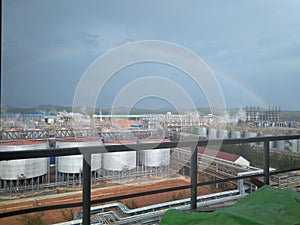 Rainbow on industrial area projek smelter