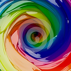 Rainbow Ink Swirling Vortex