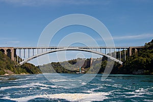 Rainbow International bridge over Niagara river, Niagara Falls, Ontario, Canada