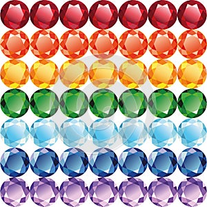 Rainbow of jewelry seamless texture vector