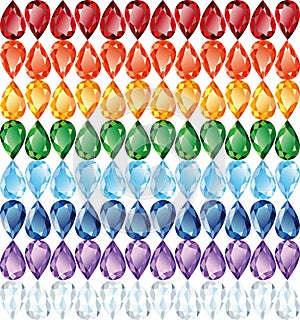 Rainbow of jewelry seamless texture vector