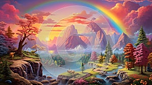 Rainbow Landscape Wonderland