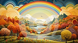 Rainbow Landscape Wonderland