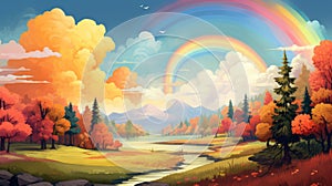 Rainbow Landscape Wonderland