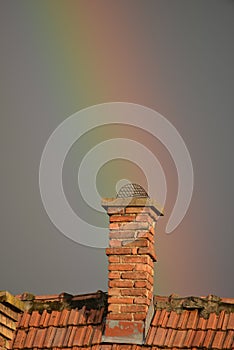Rainbow leaving the chimney photo