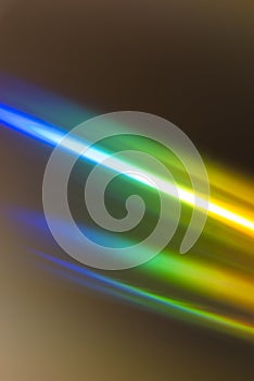 Rainbow light refraction on a CD