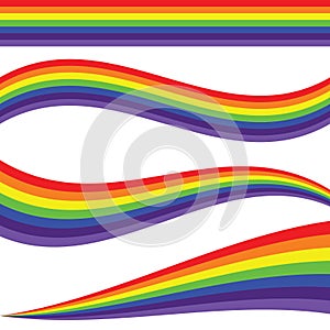 Rainbow line illustration