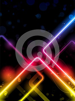 Rainbow Lines Background Neon Laser