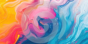 Rainbow Liquid Abstract Art