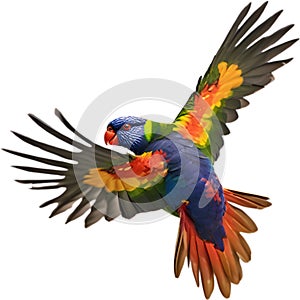 Rainbow Lorikeet bird. Bird Clipart AI-generated.