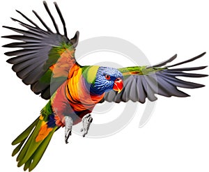 Rainbow Lorikeet bird. Bird Clipart AI-generated.