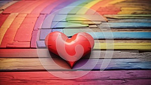 Rainbow Love Heart Background