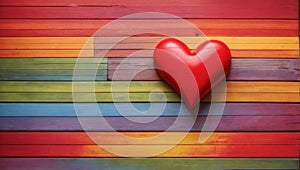 Rainbow Love Heart Background