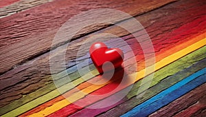 Rainbow Love Heart Background