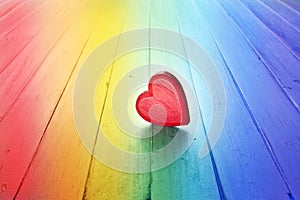 Rainbow Love Heart Background photo