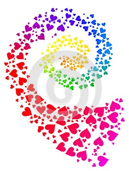 Rainbow love spiral