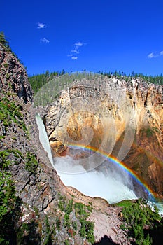 Rainbow at Lower Falls - Yellowstone