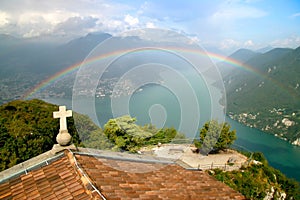 Rainbow on Lugano Lake