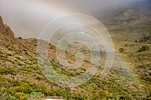 Rainbow in Masca in the municipality of Buenavista del Norte de Tenerife in the Canary Islands. Spain photo