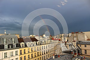 A Rainbow over the Rooftops of Paris photo