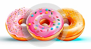 Rainbow Medley: Assorted Colorful Donuts