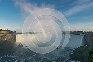 rainbow in the mist of Niagara Fall